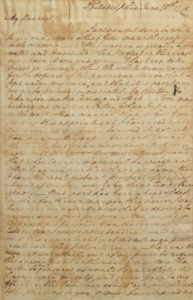 George Washington to Martha Washington June 18, 1775, Paper, ink MS3_HV