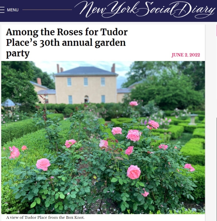 Among the Roses for Tudor Place - article from New York Social Diary April 2022