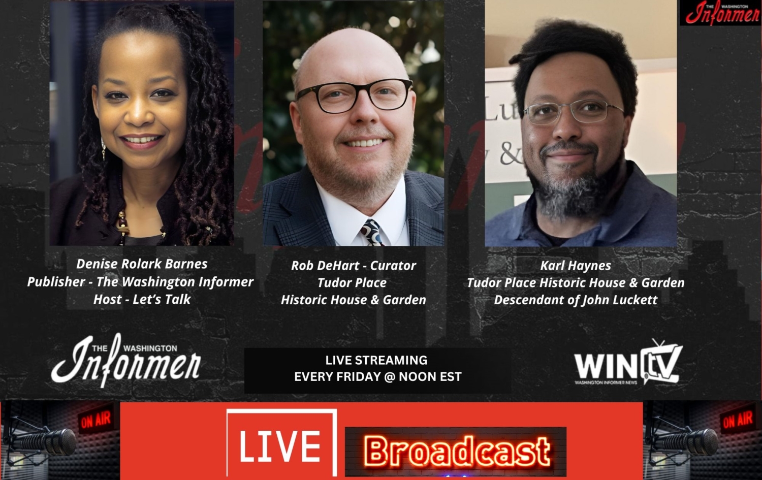 Lee Rolark Tudor Place Discusses Ancestral Spaces on WIN-TV – Tudor Place