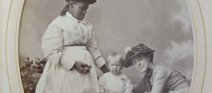 Black woman with small son and mother. PHoto 1882