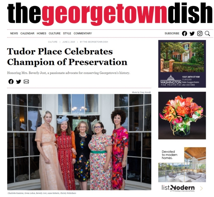 Georgetown Dish_06.03.25 Georgetown Dish newspaper cover story Tudor Place Celebration Champion of Preservation